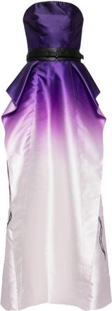 Saiid Kobeisy gradient-effect taffeta strapless dress - women - Polyester - 38 - Purple