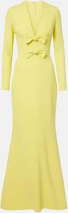 Elie Saab Abito lungo in cady con fiocco