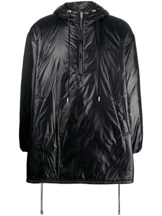 Saint Laurent Black Solid Hood Jacket