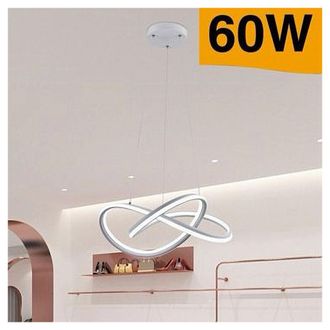 Trade Shop Trade Shop Traesio - Trade Shop - Lampadario Led A Sospensione Moderno Intrecciato Bianco 60w 3 Colori Luce A50-b3c