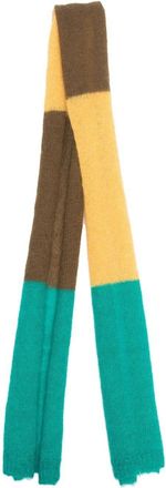 Dsquared2 knitted patchwork scarf - men - Nylon/Mohair/Wool - One Size - Green