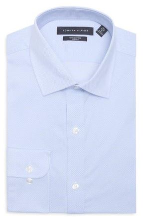 Tommy Hilfiger Slim Fit Stretch Dress Shirt in Ocean at Nordstrom Rack, Size 14.5 - 32/33