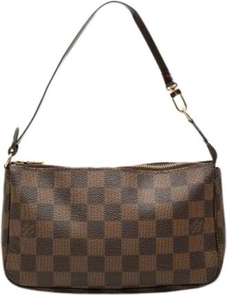 Louis Vuitton Pre-owned Pochette Accessoires - Dames - Vintage Schoudertas - Bruin - ONE Size - Leer - Vintage