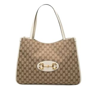 Gucci Pre-owned Tote Bags, female, Beige, Size: ONE SIZE Pre-owned Canvas Tote