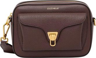 Coccinelle Beat Soft Ribb - Dames - Schoudertassen - Bruin - ONE Size - Leer - Tassen