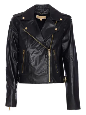 アウターその他 MICHAEL KORS Women Outer MT520IQFAF001 Black Leather Blouson Jacket | Michael Kors [US]