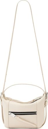 AllSaints Mini Vega Grab Leather Crossbody Bag in Sahara White at Nordstrom