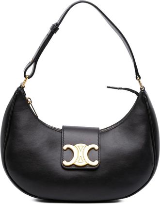 Celine Borsa a spalla Triomphe Ava media in pelle di vitello 2021-2025 - Nero