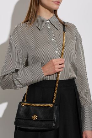 Tory Burch Shoulder Bag Charlie Small, Womens, Black