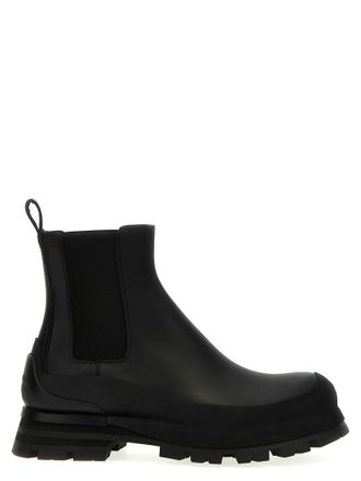 Alexander McQueen Black Leather Chelsea Wander Ankle Boots