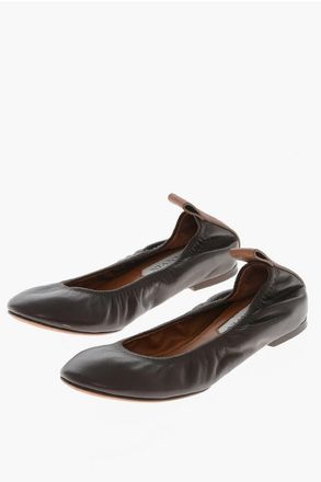 Lanvin Leather Ballet Flats with Leather Sole size 36