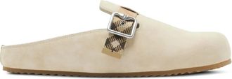 Burberry Urchin clogs - men - Calf Suede/Zinc Alloy/Polyamide/Polyester/Brass/Calf Suede/Leather/Thermoplastic Polyurethane (TPU) - 45 - White