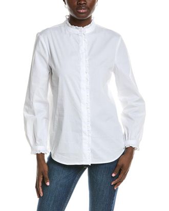 Anne Klein Ruffle Neck Shirt