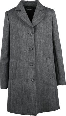 Dolce & Gabbana Cappotto Svasato - Dames - Mantel - Grijs - S - Wol - Jassen