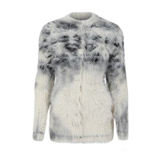 Maison Margiela Truien & Vesten, Dames, Veelkleurig, M, Nepbont, Trui met nepbont