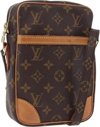Louis Vuitton Pre-owned Danube Crossbody Bag - Dames - Vintage Schoudertas - Bruin - ONE Size - Leer - Vintage