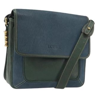 Loewe Pre-owned Shoulder Bag - Dames - Vintage Schoudertas - Blauw - ONE Size - Leer - Vintage