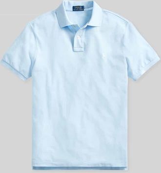 Polo Ralph Lauren Slim Fit Poloshirt aus reiner Baumwolle in Hellblau, Gr&ouml;&szlig;e XXL