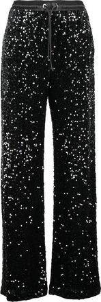 Emporio Armani Sequin Trousers Total - Black