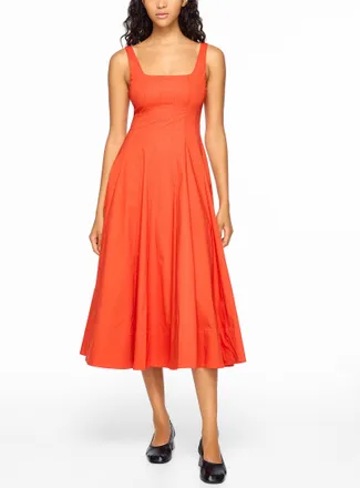 Staud Womens Wells poplin dress