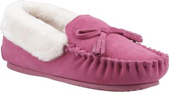 Hush Puppies Agnes Su&egrave;de Dames Roze Slippers