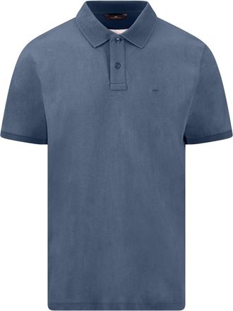 Fynch-Hatton Poloshirt FYNCH-HATTON, Herren, Gr. 4XL, horizon, Web, Obermaterial: 100% Baumwolle, unifarben, regular fit normal, ohne Ausschnitt, Shirts Poloshirt,