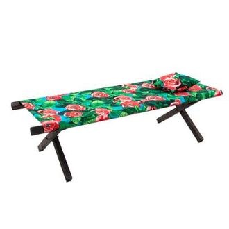 Seletti Folding daybed Toilet Paper - Green - Natural beechwood - Designer Pierpaolo Ferrari