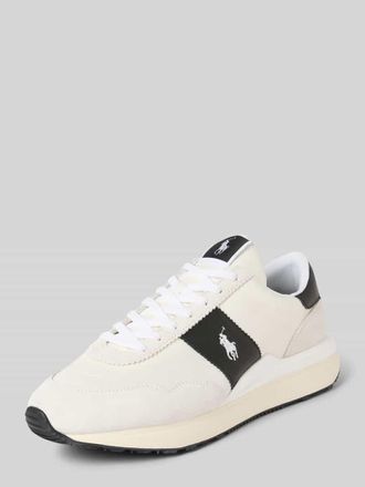 Polo Ralph Lauren Sneaker aus Leder-Mix mit Logo-Stitching Modell Train 89 in Weiss, Gr&ouml;&szlig;e 46