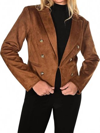 Frank Lyman Design Stretch Fabric Knit Jacket In Cognac