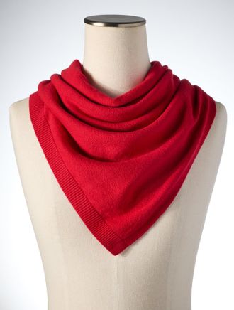 Talbots Charming Square Scarf - Bright Apple - 001 Talbots