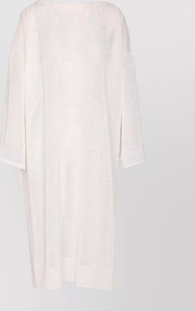Alaia sheer boat neck kaftan dress with splits