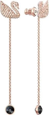 Swarovski Iconic Swan Drop Oorbellen - Dames - Oorbellen - Roze - ONE Size - Accessoires