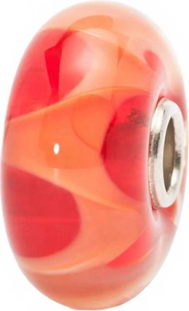 Trollbeads Womens Wave Glass Bead Charm In Coral