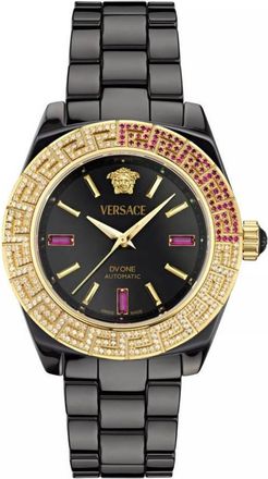 Versace DV One Automatic Diamond Black Dial Watch VE6B00623