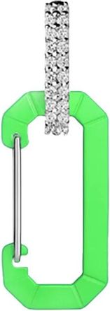 Eéra Orecchino Chiara piccolo in oro bianco 18 carati con diamanti - Verde