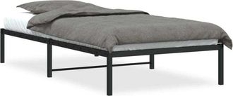 vidaXL Metal Bed Frame without Mattress Black 100x200cm vidaXL