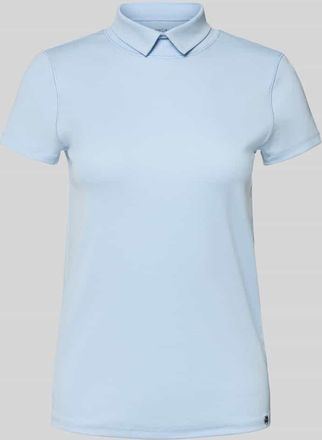Marc Cain Slim Fit T-Shirt mit Polokragen in Hellblau, Größe 34