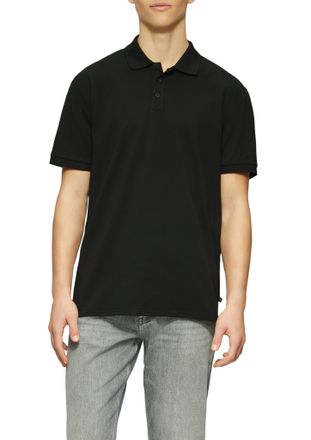QS by s.Oliver Poloshirt QS, Herren, Gr. XL, schwarz, Jersey, Obermaterial: 100% Baumwolle, unifarben, regular fit normal, ohne Ausschnitt, Shirts Poloshirt