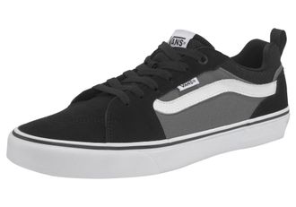 Vans Sneaker VANS Filmore, Herren, Gr. 42,5, schwarz (schwarz, grau), Leder, Schuhe Sneaker, angelehnt an das Design vom Sk8 Low