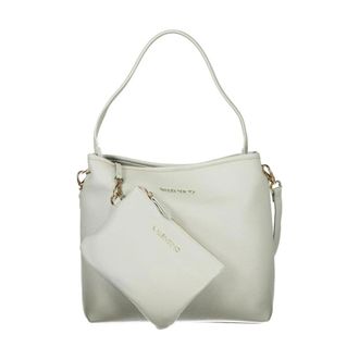 Valentino Shoulder Bags, female, Gray, Size: ONE SIZE Polyethylene Handbag with Top Handle and Zip Closure