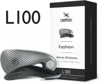 Aetrex Mens L100 Dress Orthotics Insole In Grey