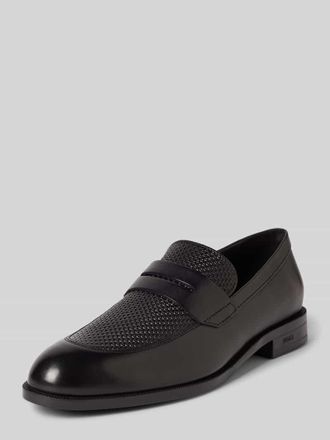 HUGO BOSS Loafers in Flecht-Optik Modell Tayil in Black, Gr&ouml;&szlig;e 46