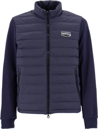 Duvetica Hybride Donzen Jas - Heren - Gewatteerde jassen - Blauw - S - Katoen - Jassen