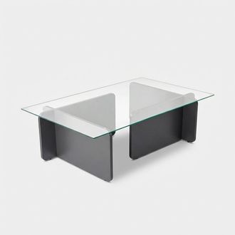OEM Mesa De Centro De Vidrio Templado Con Base De Melamina Flavio - Antracita