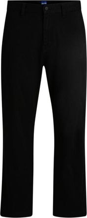 HUGO BOSS Regular-fit trousers in cotton twill with signature label