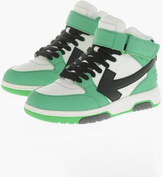 Off-white High-Top OUT OF OFFICE Color-Block Leather Sneakers size 42