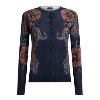 Etro Silk and Cashmere Paisley Cardigan - female - Etro - Cardigans - Multicolor - XL - Knitwear