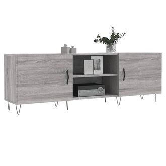 Berkfield Home TV Cabinet Grey Sonoma 150x30x50 cm Engineered Wood | Size: 150 x 30 x 50 cm