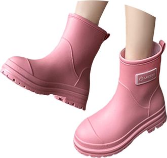 Generic Wellington Boots Womens Hiking Boots Lightweight Fashion Comfortable Rain Boot Outdoor Work Antislip Waterproof Ladies Wellies Wide Fit Waterproof Sty