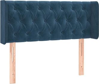 vidaXL Cabecero De Terciopelo Azul Oscuro 93x16x78/88 Cm Vidaxl